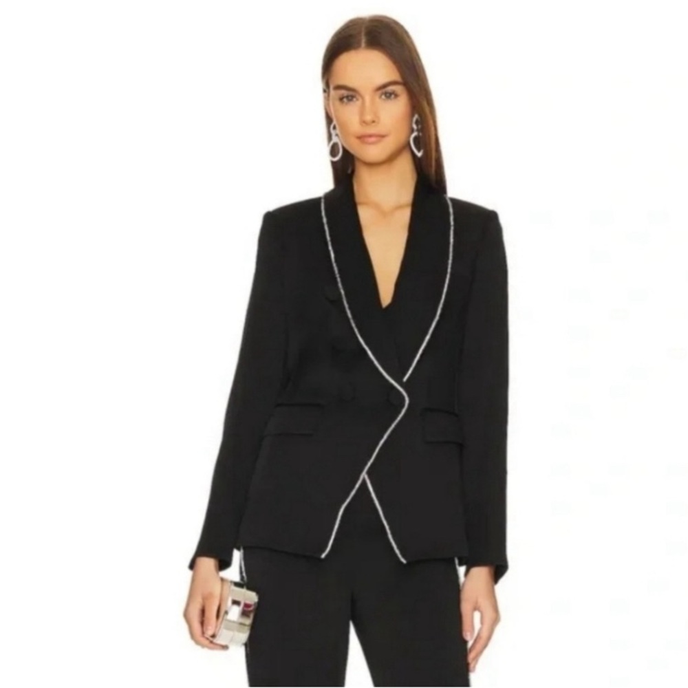 Jason Wu Designer Swarovski Crystal Lapel Blazer